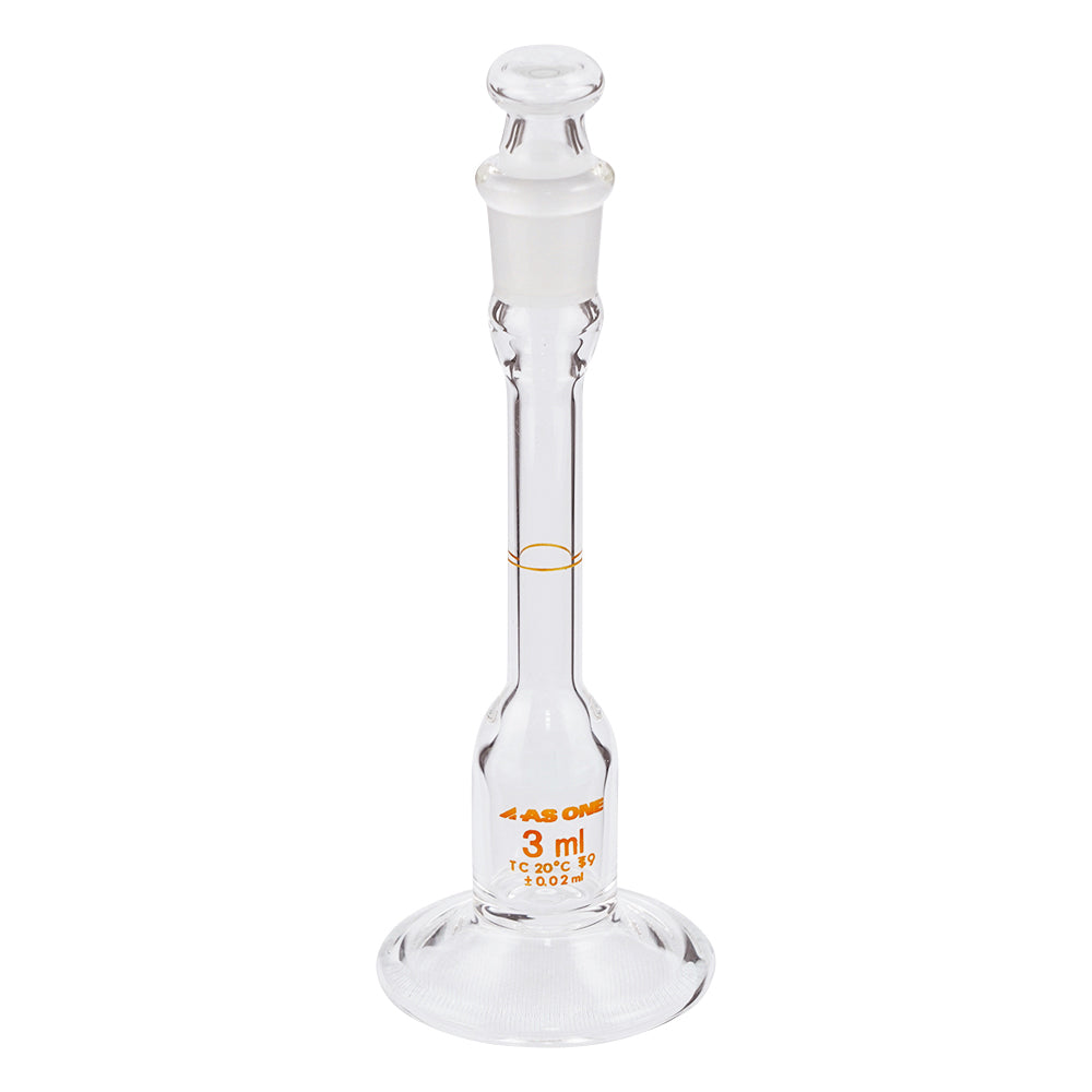 1 x White 3mL Measuring Flask with Stand