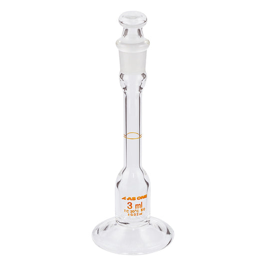 1 x White 3mL Measuring Flask with Stand