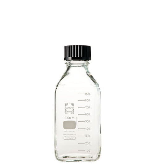 나사구병각형 듀란(R) 블랙 캡 부착 1000mL 017230-10002A 1개