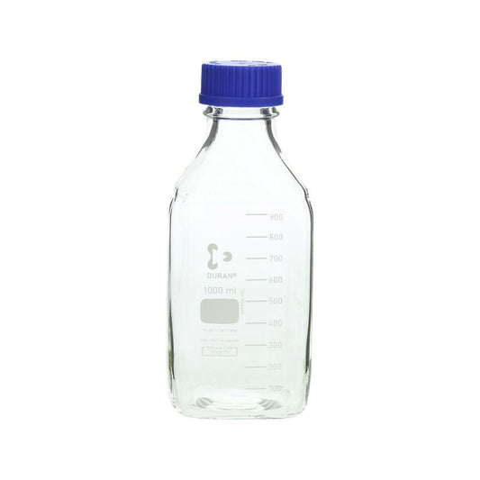 나사구 병각형 듀란(R) 파랑 캡 부착 1000mL 017230-1000A 1개