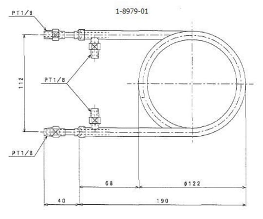 Double-tube heat exchanger (stainless steel) NH-S1 1 piece