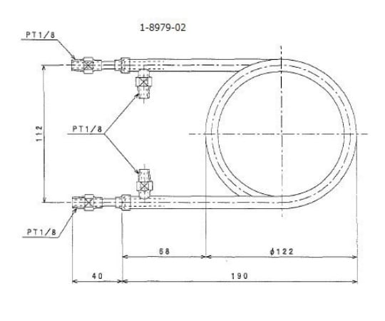 Double tube heat exchanger (stainless steel) NH-S2 1 piece