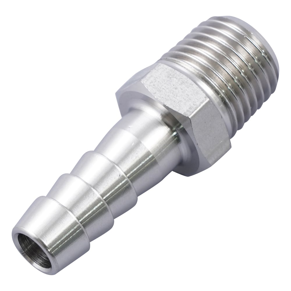 Hexagonal hose nipple (stainless steel) 1/4PT-9 1 piece