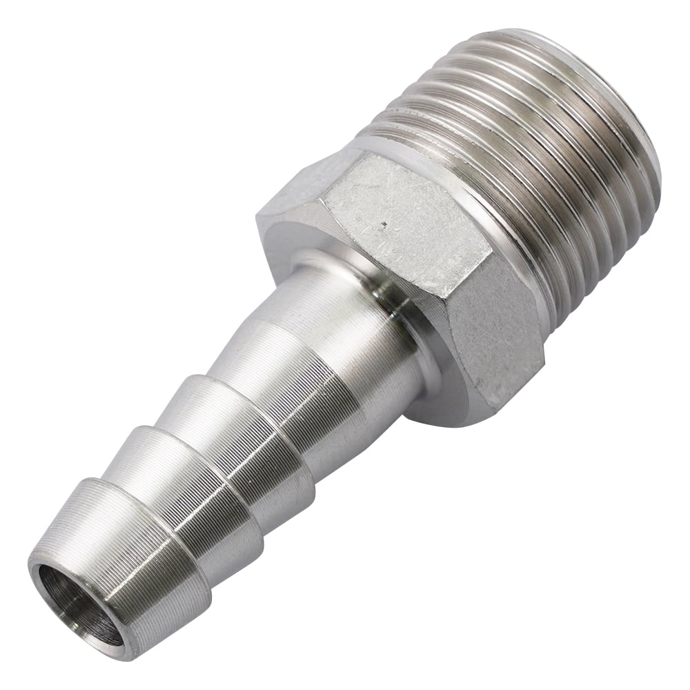 Hexagonal hose nipple (stainless steel) 3/8PT-10.5 1 piece
