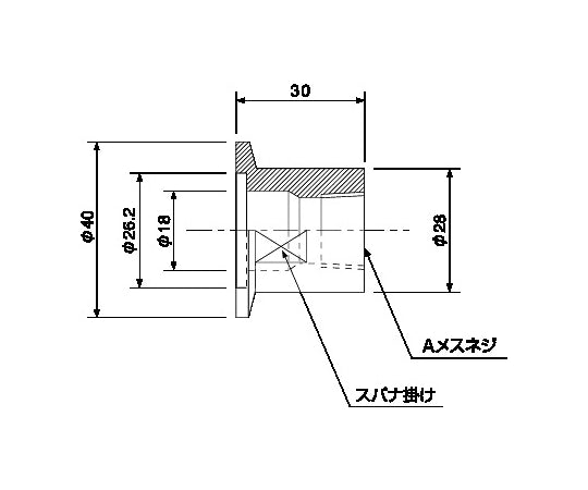 継手(メネジ用) NW25　ALF-1／4U-25A　ALF-1/4-25A 1個