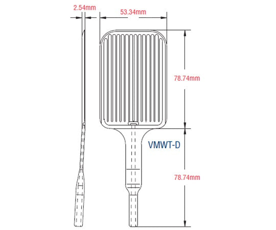 웨이퍼용 진공 핀셋 칩 200mm용 PEEK VMWT-D 1개