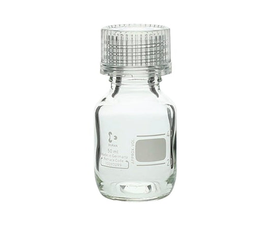 Screw-top round bottle (Duran(R)) with transparent cap, 50mL, 1 bottle