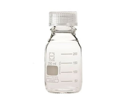 Screw-top round bottle (Duran(R)) with transparent cap, 250mL, 1 bottle
