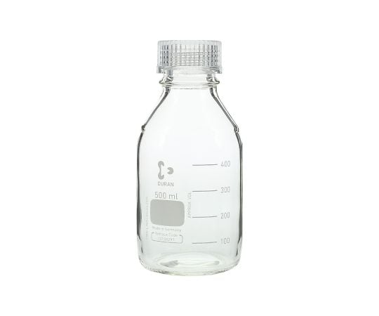 Screw-top round bottle (Duran(R)) with transparent cap, 500mL, 1 bottle