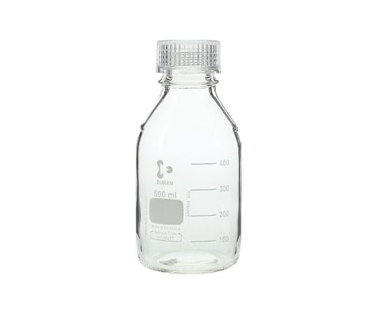 Screw-top round bottle (Duran(R)) with transparent cap, 500mL, 1 bottle