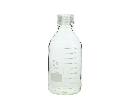 Screw-top round bottle (Duran(R)) with transparent cap, 1000mL, 1 bottle