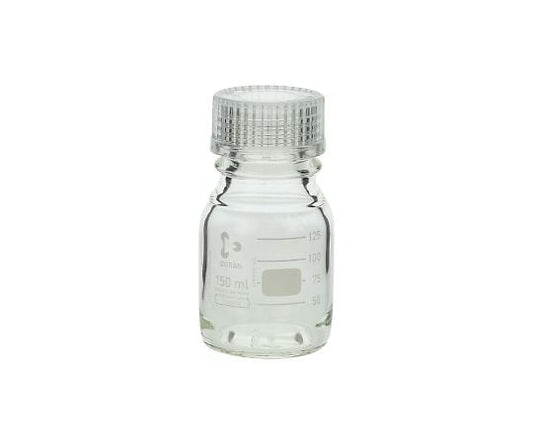Screw-top round bottle (Duran(R)) with transparent cap, 150mL, 1 bottle
