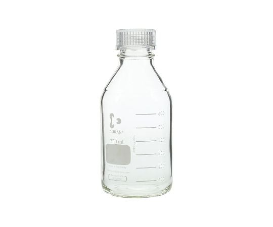 Screw-top round bottle (Duran(R)) with transparent cap, 750mL, 1 bottle