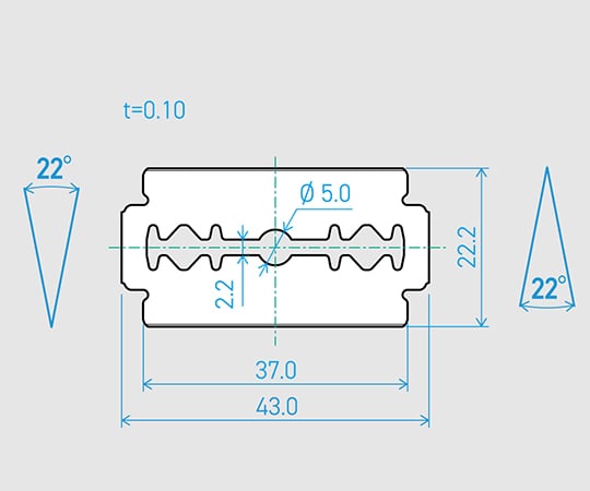 Machine blade (special shape) B43-1SW 22° 200 pieces set 750BH2024 1 box (200 pieces)