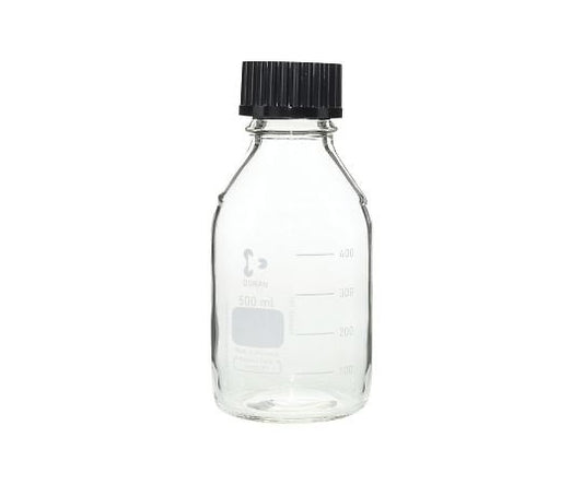 Screw-top round bottle (Duran(R)) with black cap, 500mL, 1 bottle