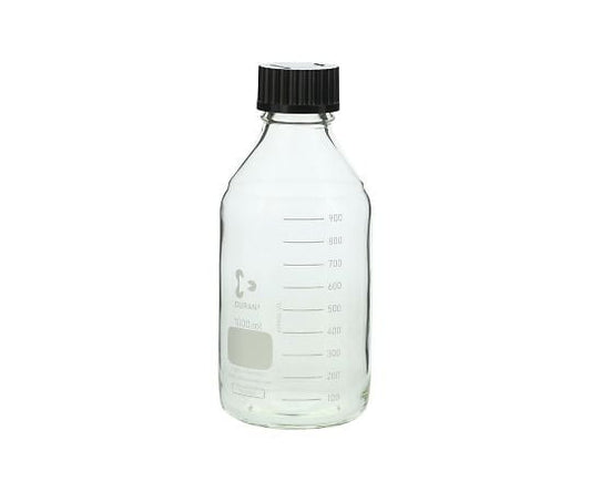 Screw-top round bottle (Duran(R)) with black cap, 1000mL, 1 bottle