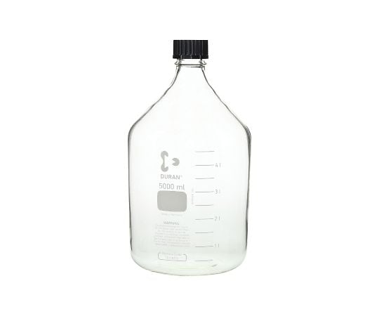 Screw-top round bottle (Duran(R)) with black cap, 5000mL, 1 bottle