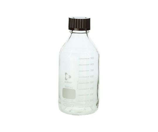 Screw-top round bottle (Duran(R)) with red cap, 1000mL, 1 bottle
