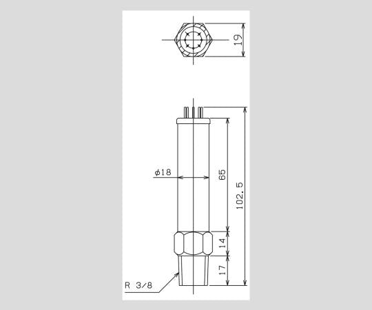 ピラニ真空計　GP-2001G＋測定子WP-03　GP-2001G/WP-03 1式