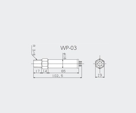 ピラニ真空計　GP-1G＋測定子WP-03　GP-1G/WP-03 1式