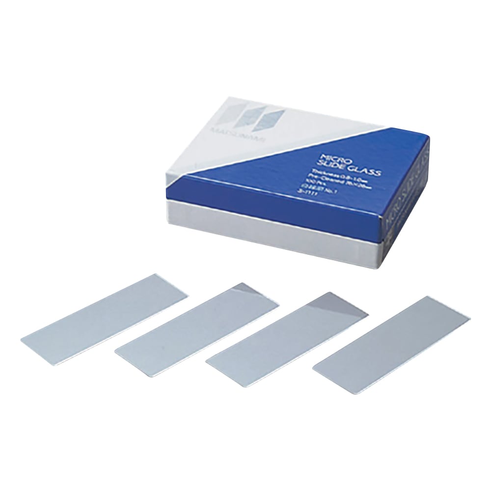 White slide glass, polished edge No.1, 100 pieces, S1111, 1 box (100 pieces)