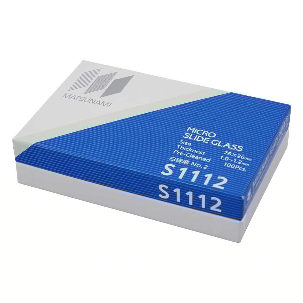 White slide glass, polished edge No.2, 100 pieces, S1112, 1 box (100 pieces)