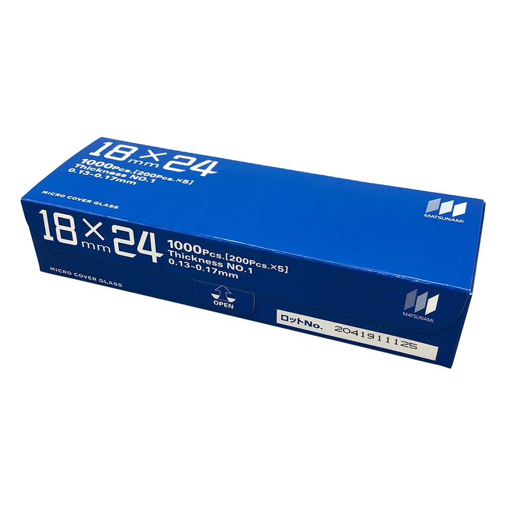 Matsunami cover glass (No.1) 18 x 24 mm 1000 pieces per box (1000 pieces per box)