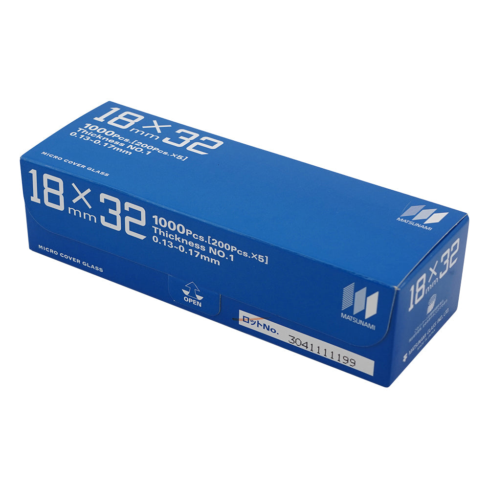 Matsunami cover glass (No.1) 18 x 32 mm 1000 pieces per box (1000 pieces per box)