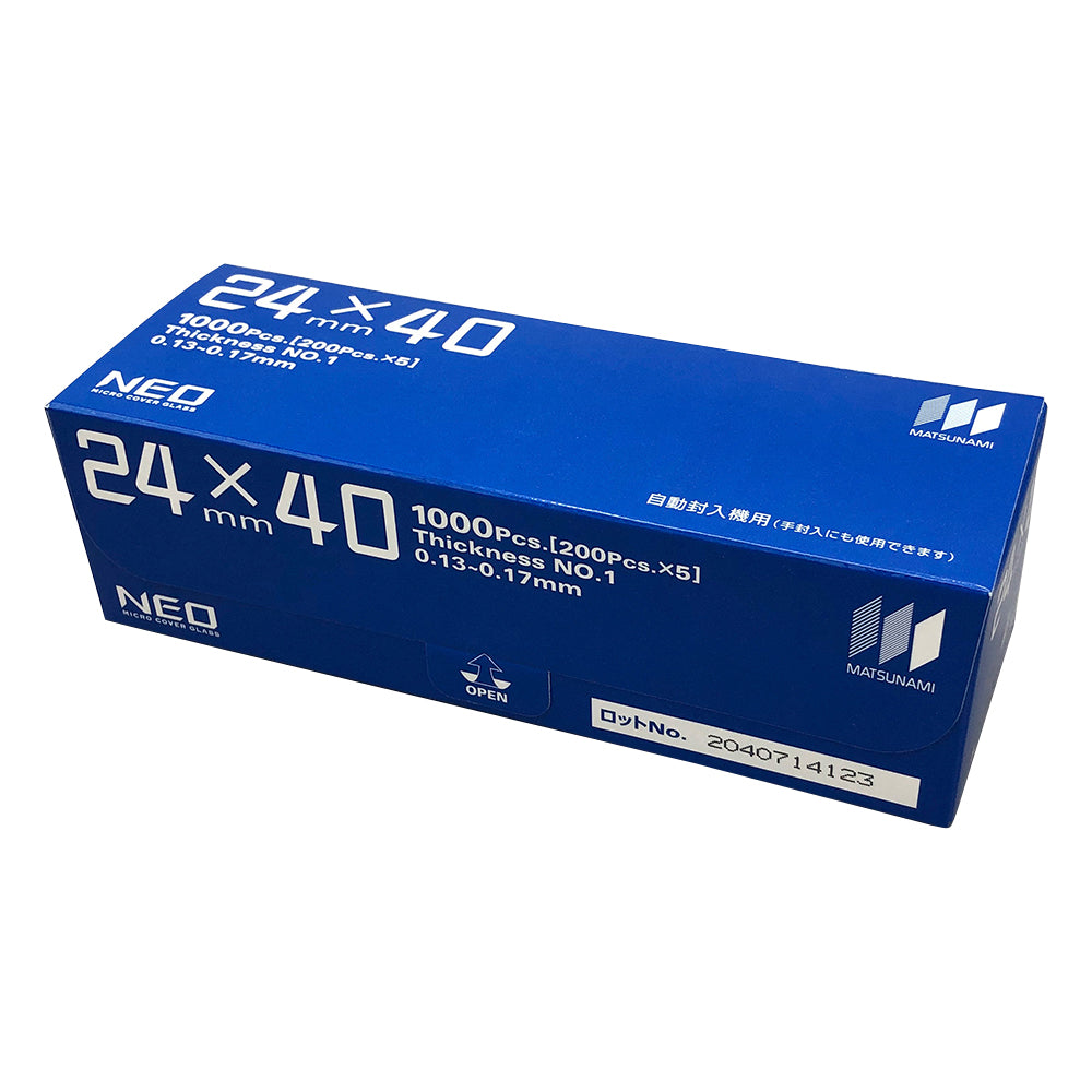 Matsunami cover glass (No.1) 24 x 40 mm 1000 pieces per box (1000 pieces per box)