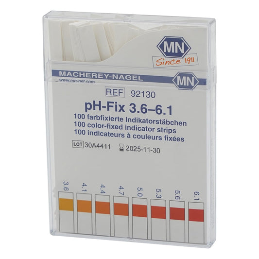스틱 pH 시험지(pH-Fix) pH3.6-6.1 1상자(100장입) MN92130 1상자(100장입)