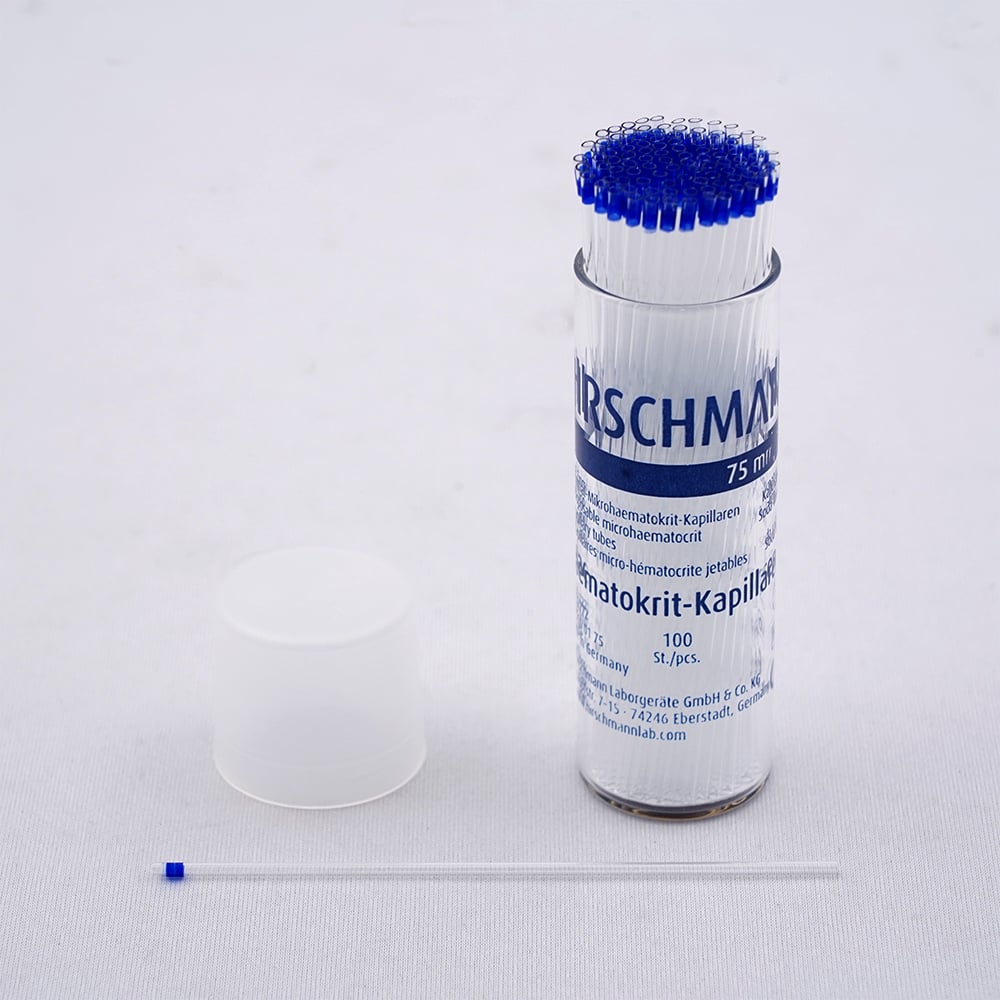 EM Meister Hematocrit Capillary Tube Plain 1000 Tubes 9100175 1 Box (1000 Tubes)
