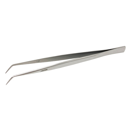 Curved tip fine hookless tweezers 160mm No.4 1pc