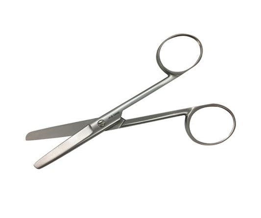 Scissors, straight blade, blunt, 120mm, screw-fastened, No.8, 1 piece
