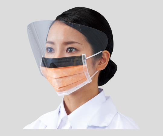 Surgical mask, 4-ply structure, liquid protection, with face guard, wide size, 1 box (50 pieces) FBM-286 1 box (50 pieces)