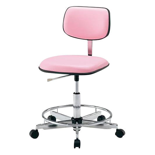 Clean Colorful Standard Chair (Class 100 compatible) with foot ring, pink, LSC-PR, 1 piece