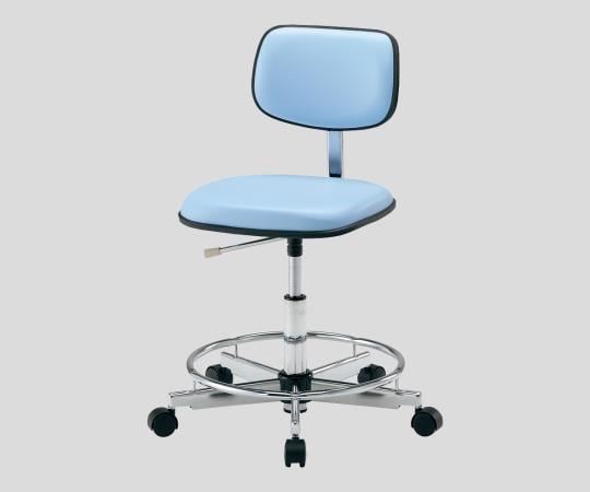 クリーンカラフルスタンダードチェア（クラス100対応）　足掛リング有り　ブルー　LSC-BR 1脚