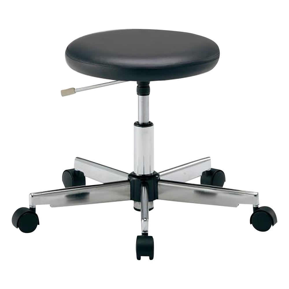 Clean Colorful Round Chair (Class 100 compatible) No leg rest, Black, LRC-BK, 1 piece