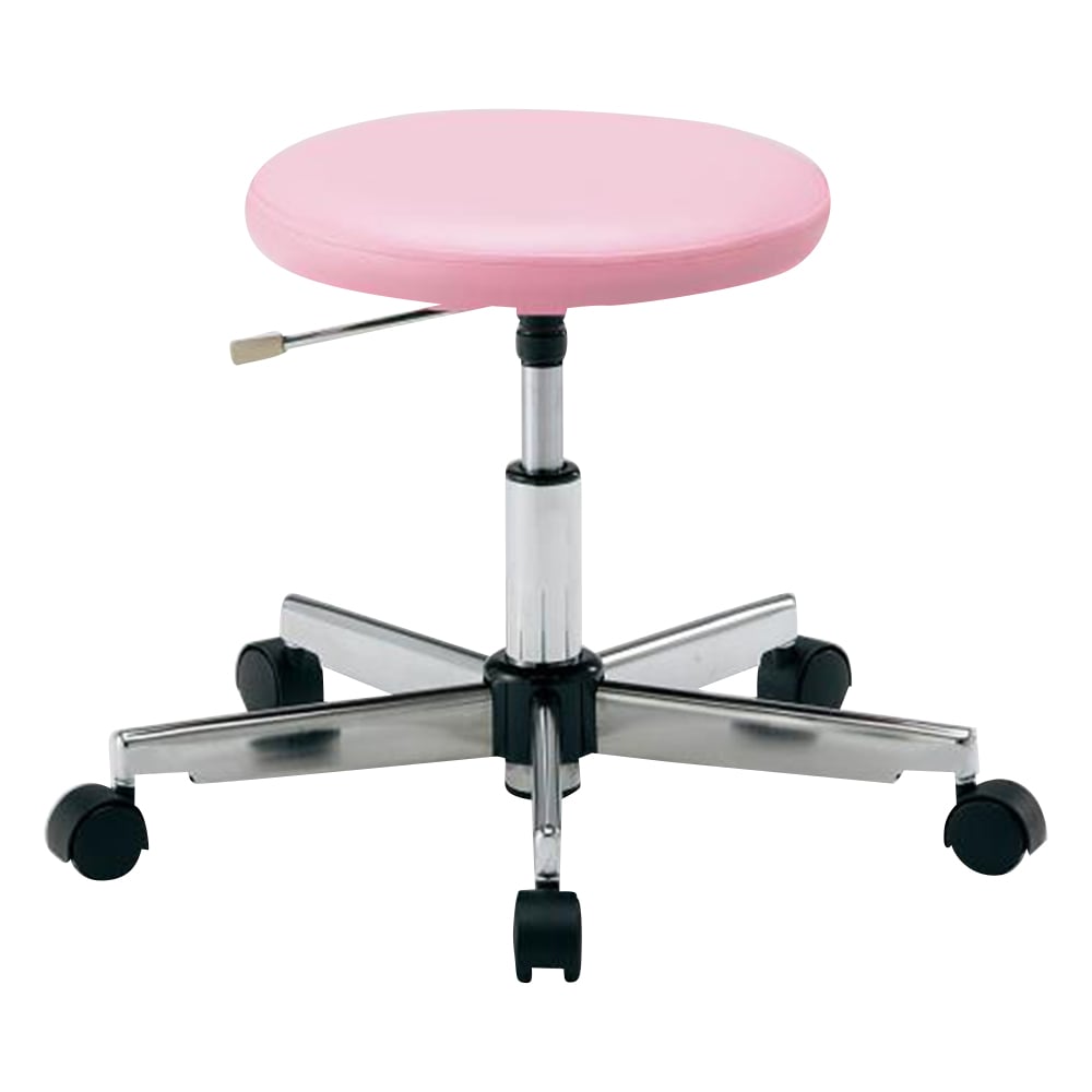 Clean Colorful Round Chair (Class 100 compatible) No leg rest Pink LRC-P 1 piece