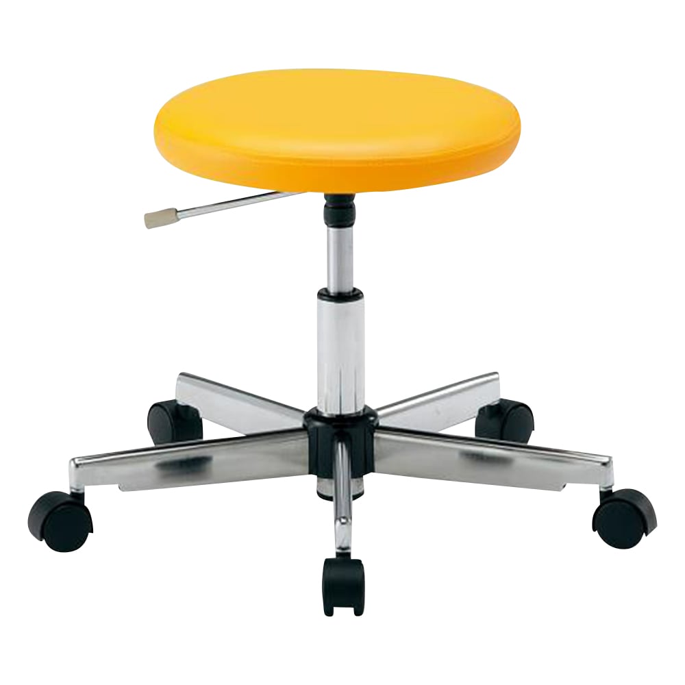 クリーンカラフルラウンドチェア（クラス100対応）　足掛リング無し　オレンジ　LRC-O 1脚