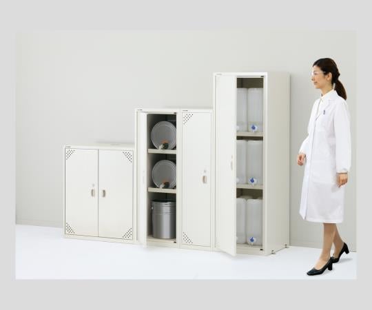 Lab server rack (for chemical storage and 18L cans) Stainless steel 2 rows, 2 shelves LSR-ST 1 unit