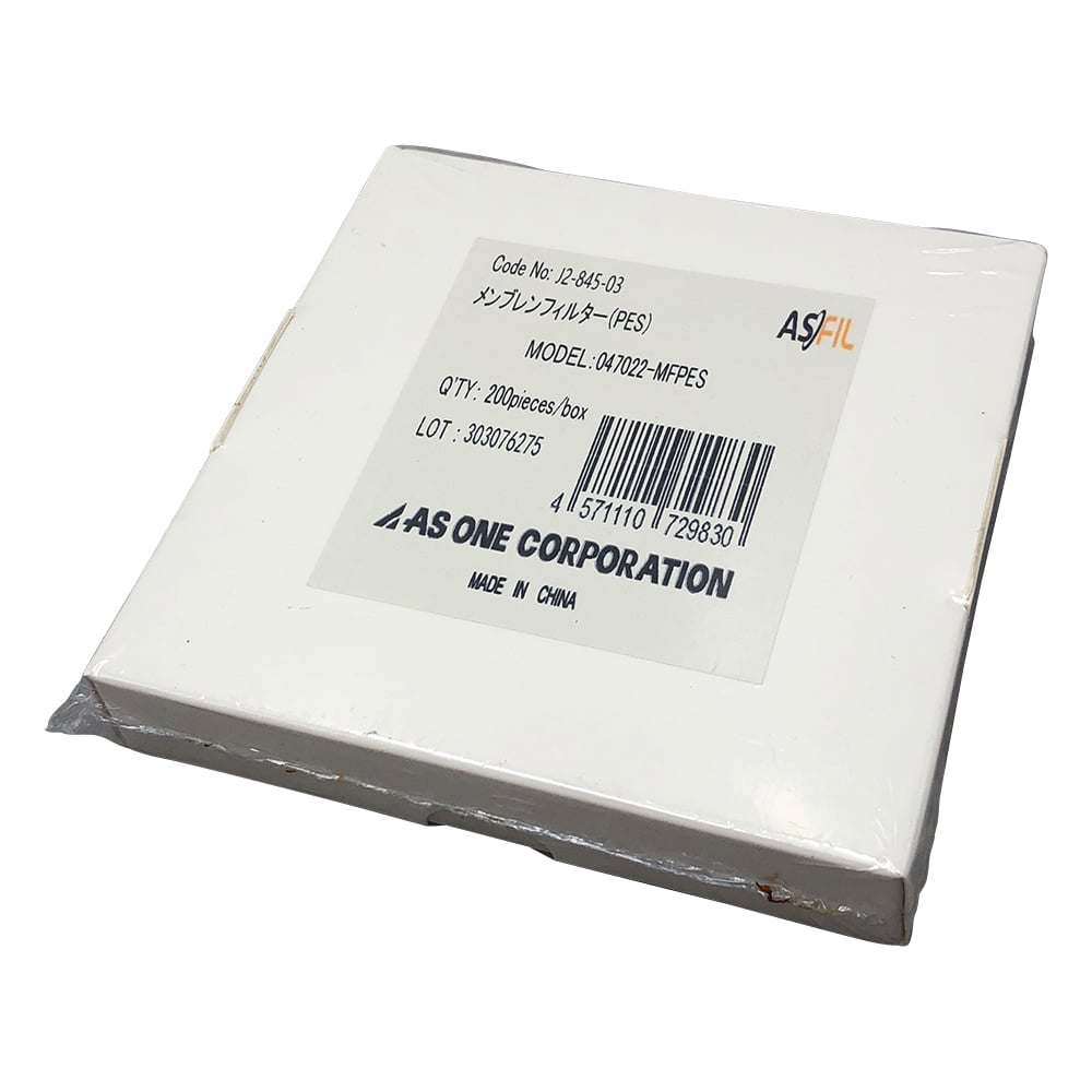 Membrane filter (PES) 0.22μm×φ47mm 200 sheets 047022MFPES 1 box (200 sheets)