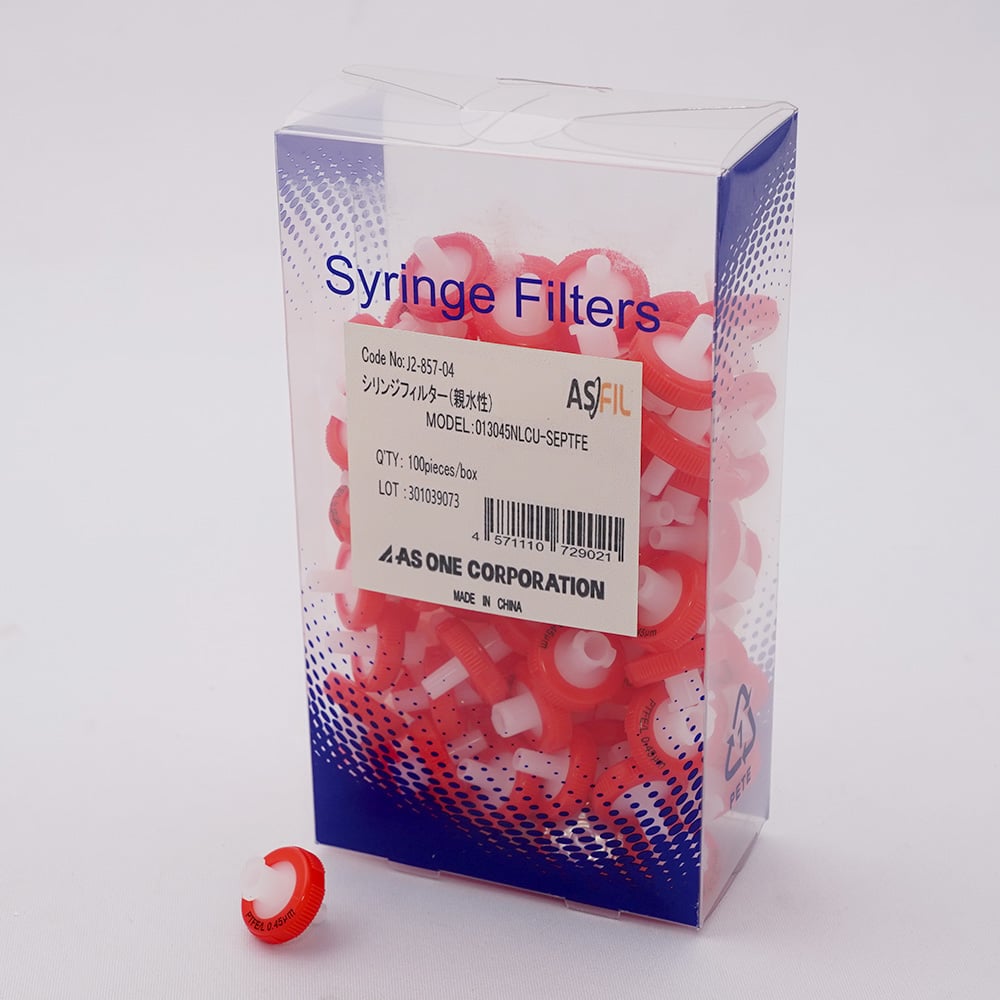 シリンジフィルター（親水性） （アズフィル） 1箱（100個入）　013045NLCU-SEPTFE 1箱(100個入)