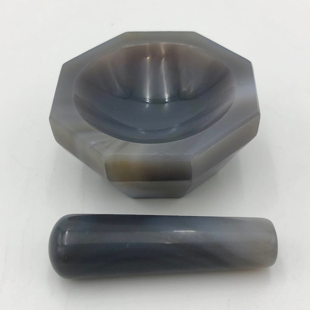 メノー乳鉢(浅型)　φ40×φ50×11mm　乳棒付き 1個