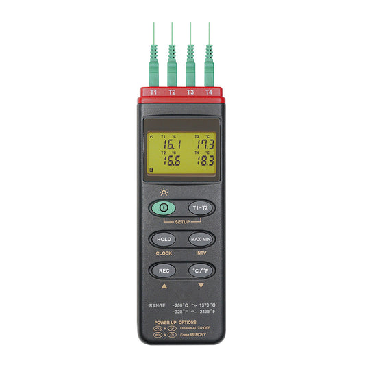 4チャンネルデジタル温度計(データロガー内蔵型)　MT-309 1台