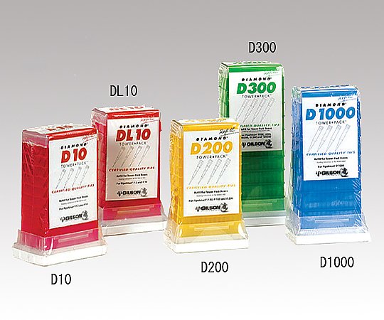 ダイアモンドチップ　タワーパック　D1000ST　滅菌済　100～1000μL　96本×7箱　F167204 1箱(96本×7ラック入)
