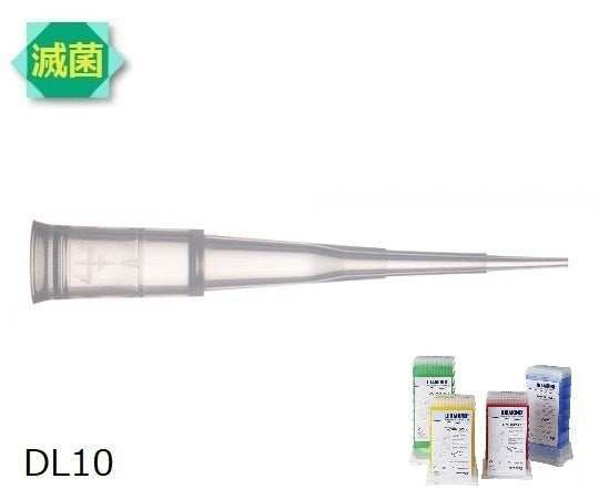 ダイアモンドチップ　タワーパック　DL10ST　滅菌済　0.1～20μL　96本×10箱　F167202 1箱(96本×10ラック入)