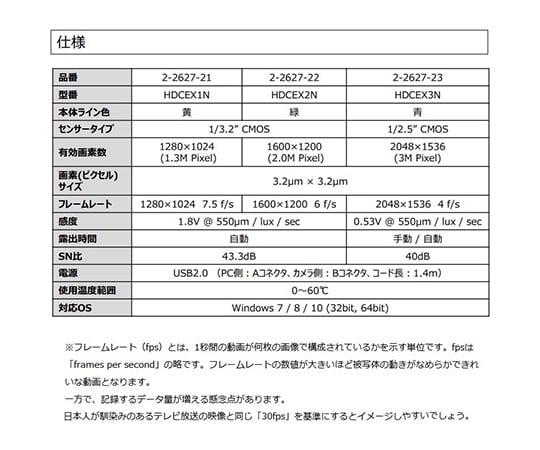 현미경용 USB 접속 디지털 카메라 130만 화소 HDCE-X1N 1개