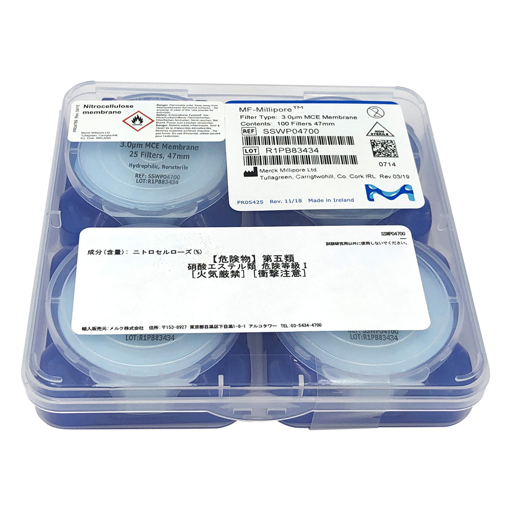 メンブレンフィルター（セルロース混合エステル）　3μm×φ47mm　100枚入　SSWP04700 1箱(100枚入)