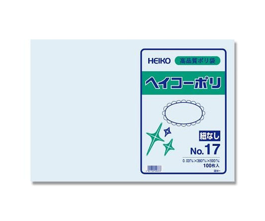 HEIKO ポリエチレン袋 360×500 厚み0.03mm 1袋（100枚入）　No.17 1袋(100枚入)