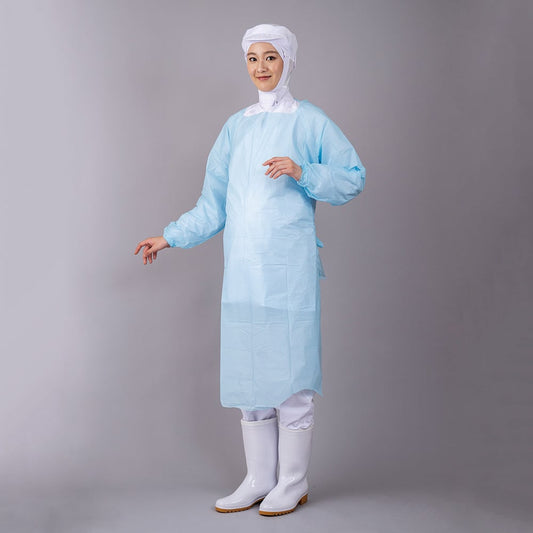 ディスポエプロン PE袖付 1箱（1枚×20袋入）　E-34　M 1箱(1枚×20袋入)